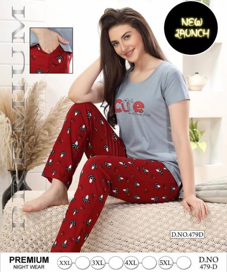 Summer Special Vol D479 Printed Night Suits Catalog
